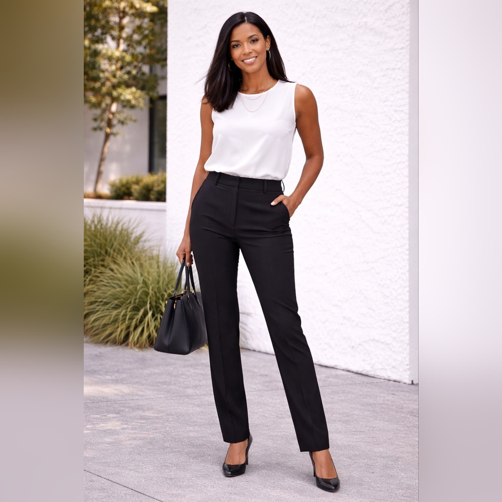 Lafayette 148 New York Black Tailored Dress Pants Size 10